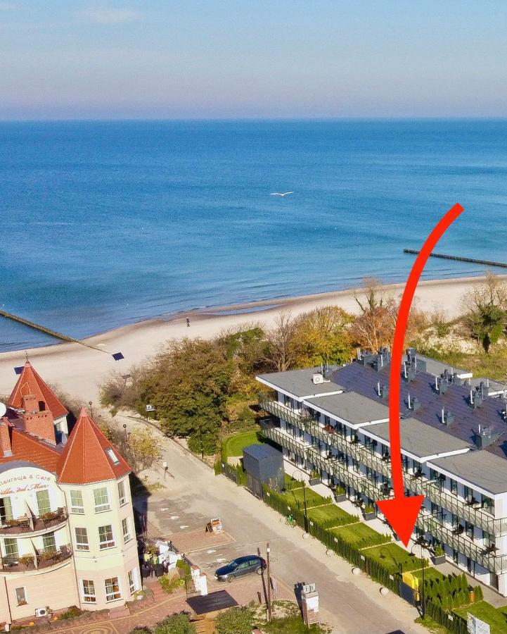 PRZY PLAŻY - z prywatnym ogródkiem REZYDENCJA NIECHORZE Apartamento Exterior foto